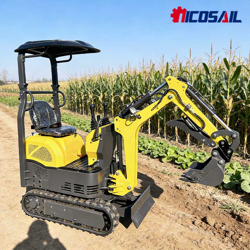 Compact 1t Mini Excavator Mult - Urban Farming In China ulasan dan harga